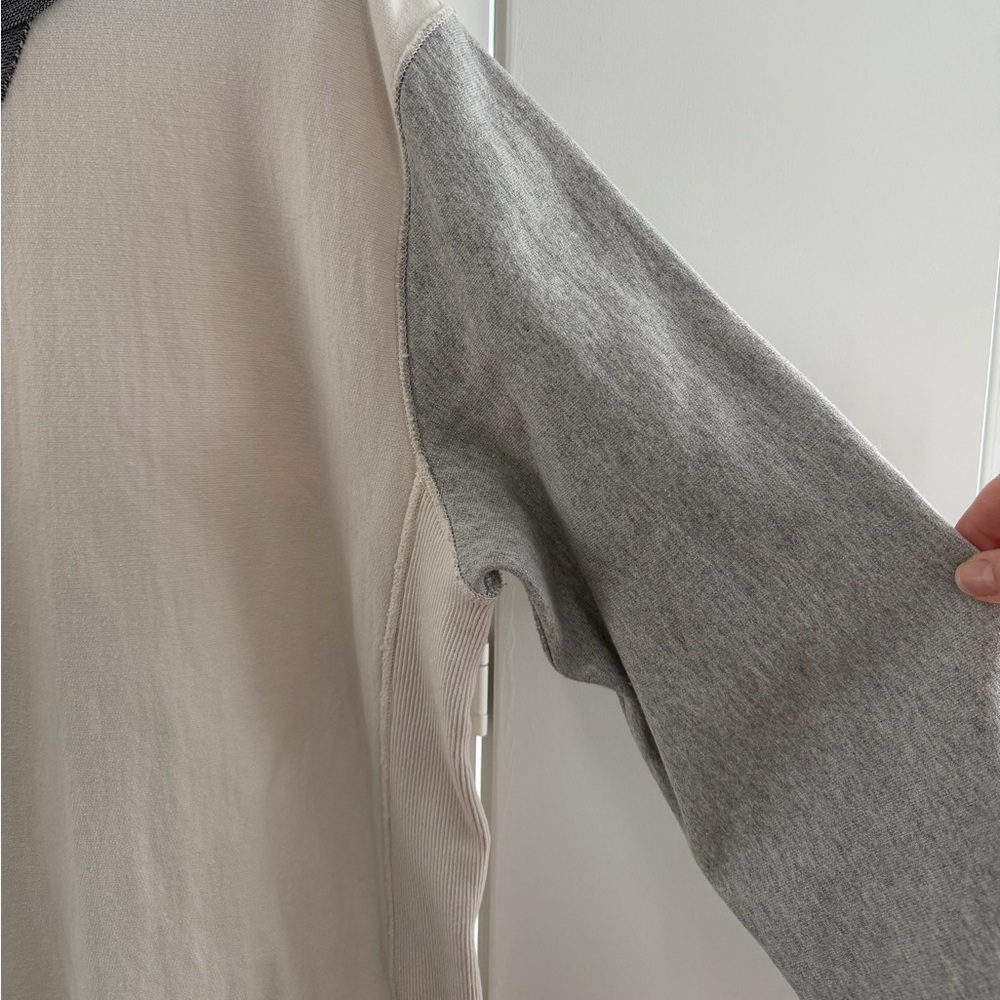 Todd Snyder Cream and Gray Two-Tone Sweatshirt - Picture 4 of 14